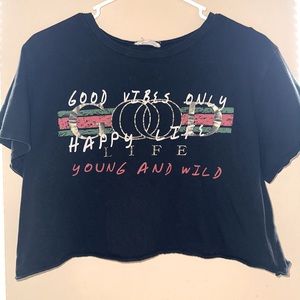 Good Vibes Only Crop Top